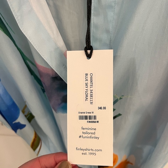 Finley Chantel blue sky floral dress size medium. - Picture 3 of 3